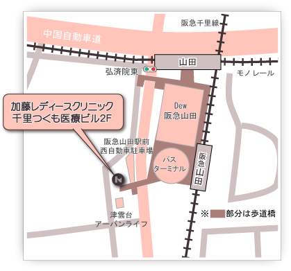 加藤レディースクリニックへの地図